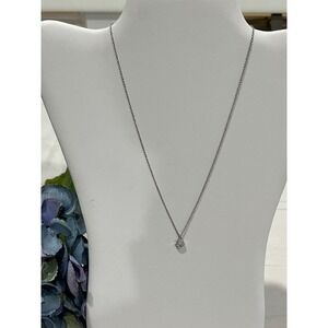 Sterling Silver 925 Amulet‎ Hamsa Hand CZ Pendant Necklace Charm Minimalist